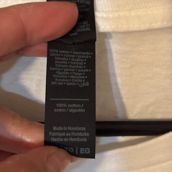 2 Long sleeve Cotton crew neck tees green and white /SZ: XL - Picture 13 of 15